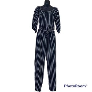 BNWT Haute Monde Off Shoulder Wide Leg Jumpsuit Sz M